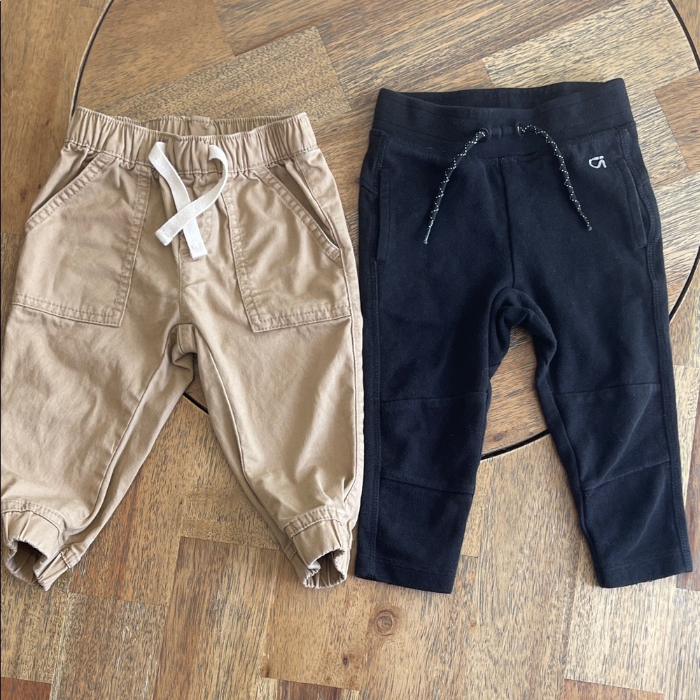 Baby GAP Tan and Black Joggers